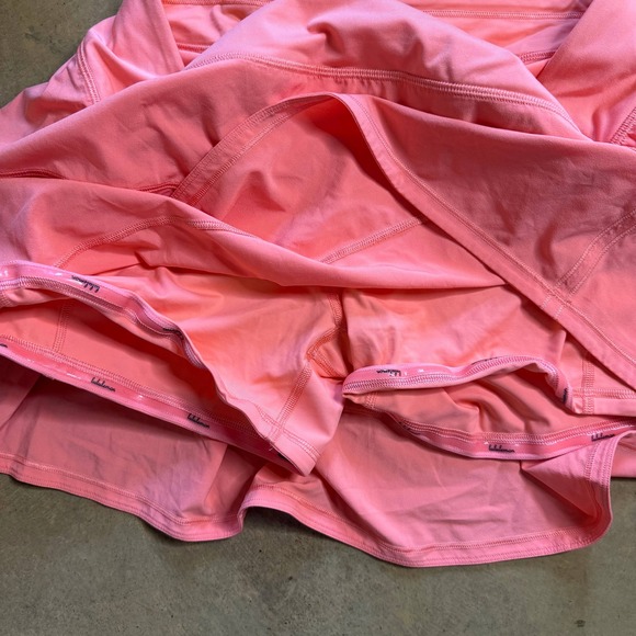 Lululemon Women's Peach Pink Pace Rival Tennis Golf Running Skirt Size 14 - Picture 8 of 10